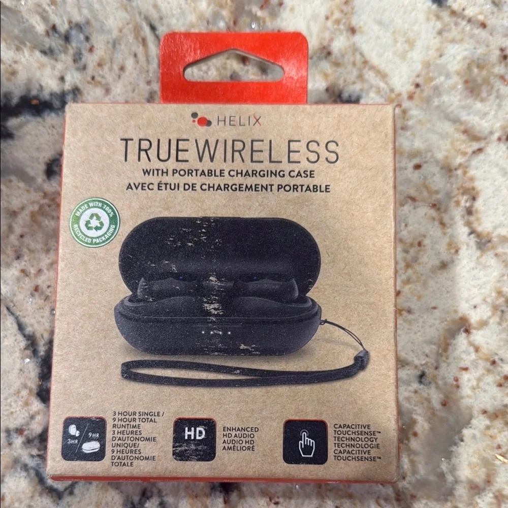 Helix Black Wireless Headset with Charging Case